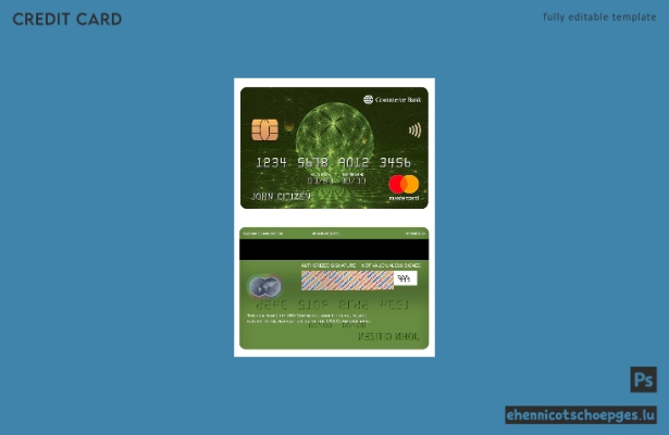 USA Commerce Bank Mastercard Beispielvorschau